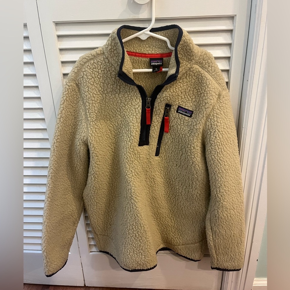 Patagonia Boys 1/4 Zip Retro Pile Fleece Medium 10